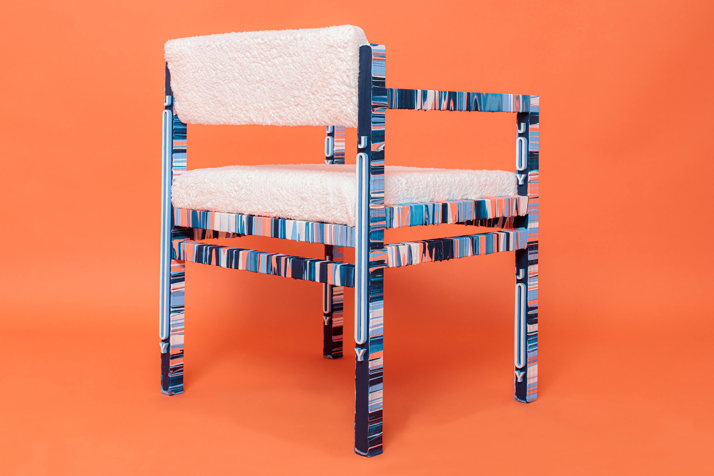 Craig Black x Dave Watson_Acrylic Fusion_JOY Chair_Typography